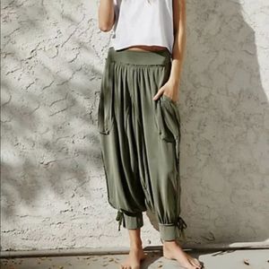 Free People Harem Jogger Stretch Silver Lining